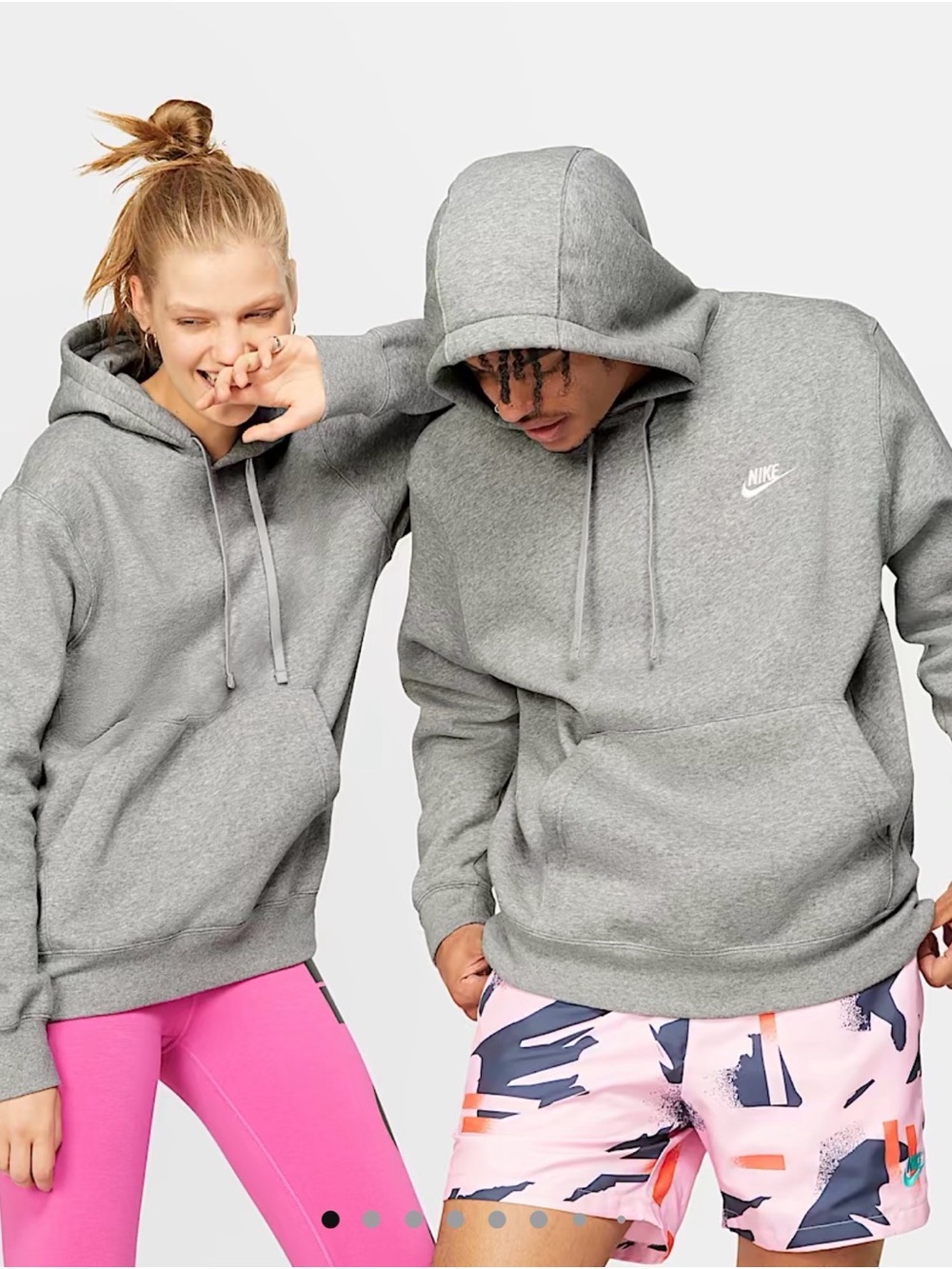 Nike Gray Pullover Hoodie with White Swoosh